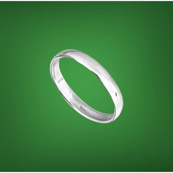 Sterling Silver 3 mm High Polish Band Ring Sizes 5,6 - Picture 7 of 8